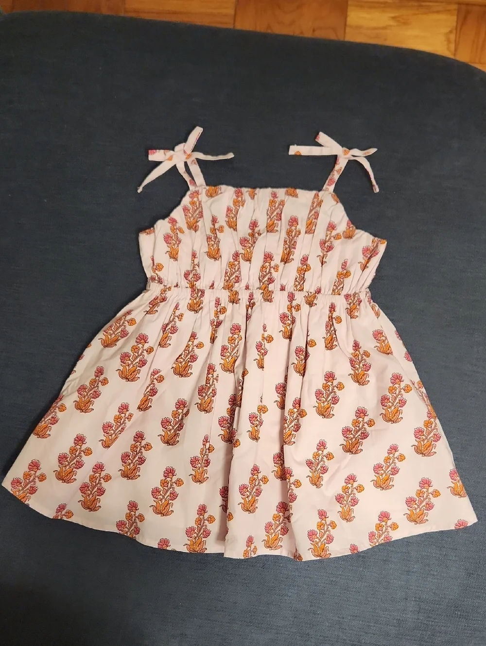 Crewcuts Pink Floral Tie-Strap Sundress Size 3T